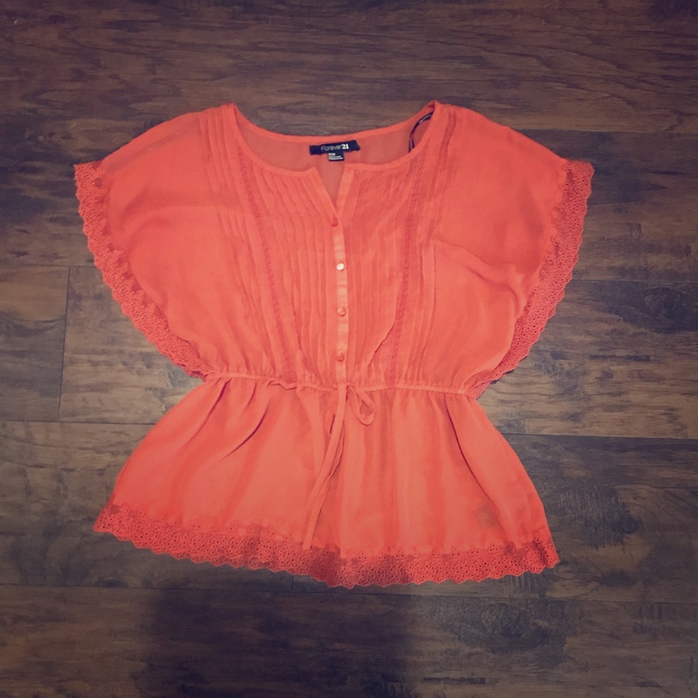 Forever 21 burnt orange blouse